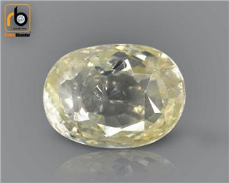 NATURAL UNHEATED UNTREATED Yellow Sapphire / Pukhraj 5.17 CTS ( 63242 )